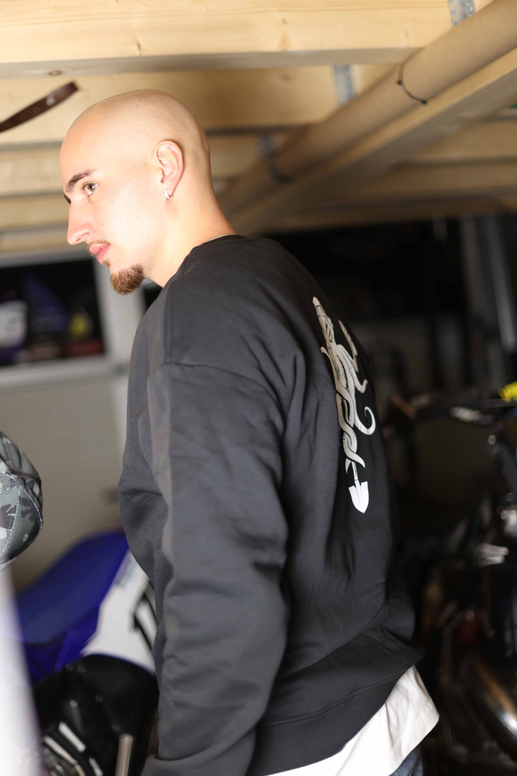 Sweat shirt • Pieuvre - Noir – Image 4