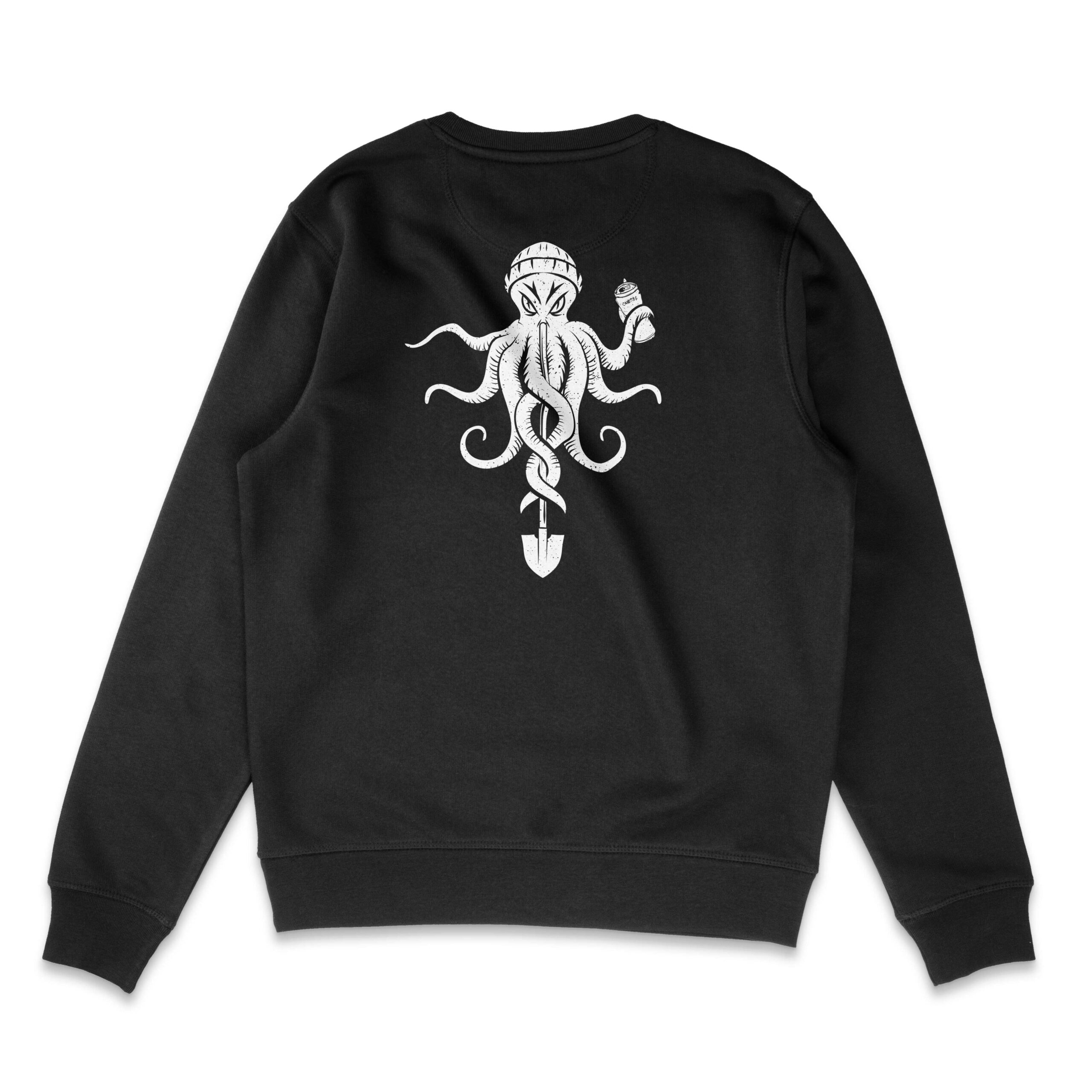 Sweat shirt • Pieuvre - Noir